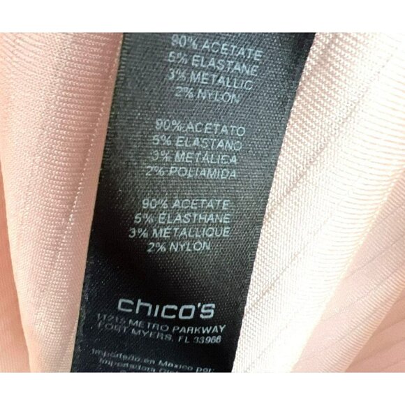 Chicos Travelers Womens Top Size 1 US M Pink Asymmetrical Tunic Sleeveless - Picture 3 of 7